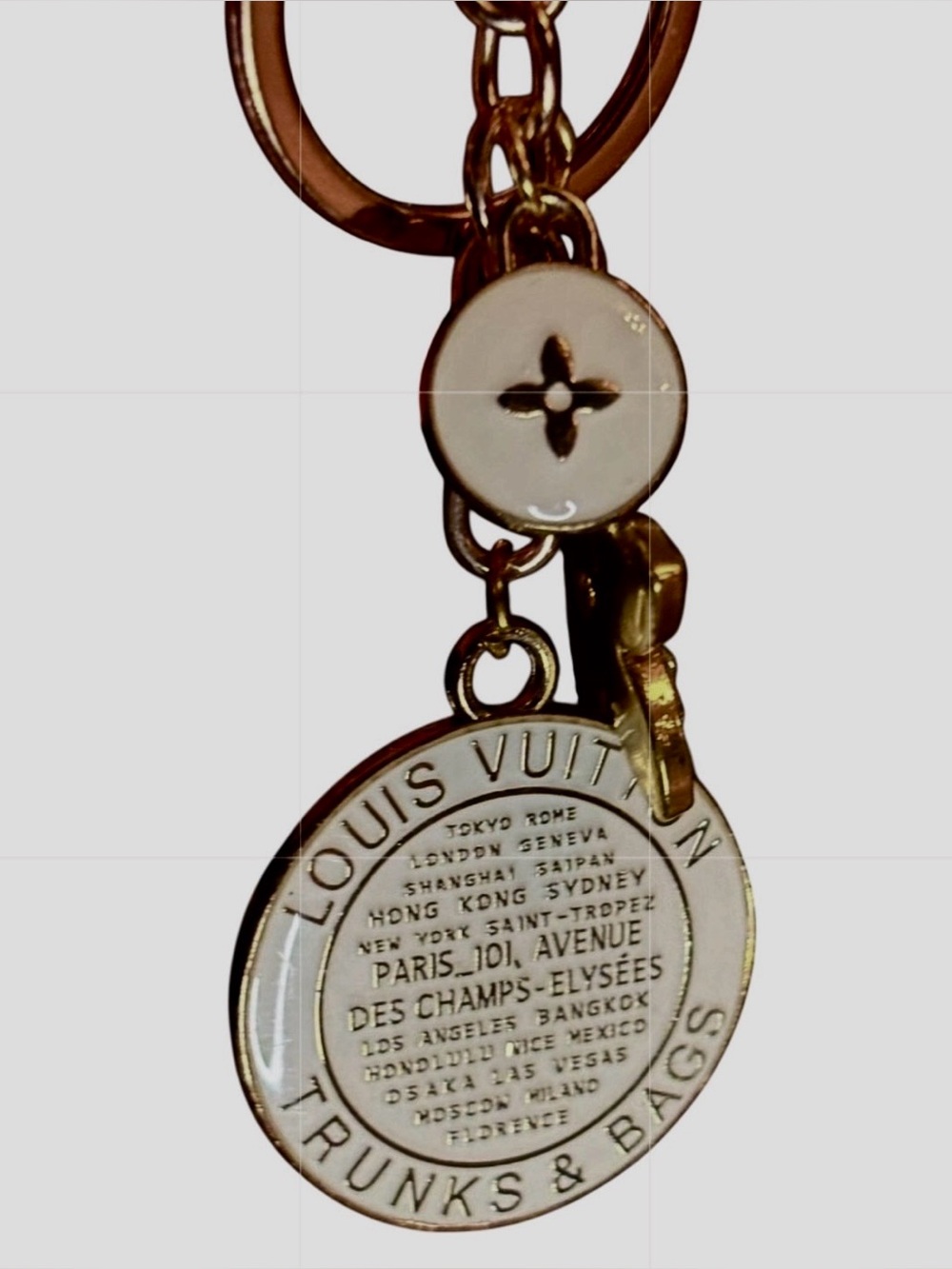 2 Authentic Louis Vuitton charm & Key chain upcycled with Bag Charm Keychain - Picture 5 of 5